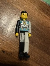 Lego Technic Figure Dark Grey Black Legs, Dark Turquoise Torso