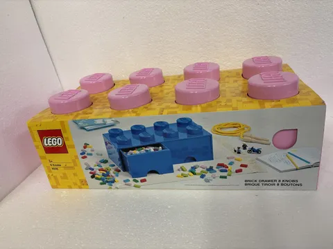LEGO Storage Brick 8 Knob Large Pink Stackable Toy Container 19.5”x10”x7”