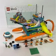 Lego Friends Sea Rescue Boat #41734 - missing 2 blue dolphins