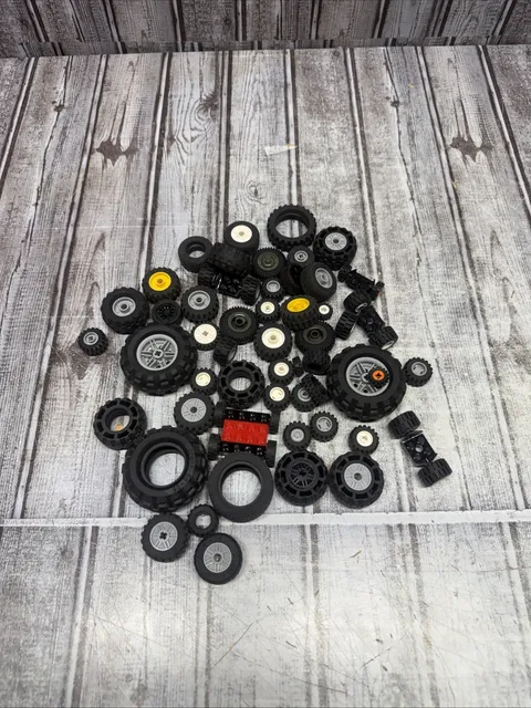 Lot Of 50+ Lego Wheels Mixed Random 