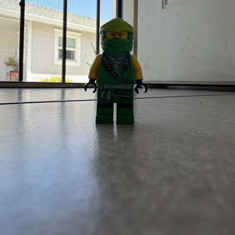 LEGO NINJAGO Lloyd Green Ninja Minifigure w/ Hood Mask and Blonde Hair Piece