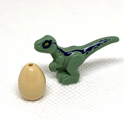 LEGO Dinosaur Animal Sand Green #37829pb02 With Tan Egg - Jurassic World