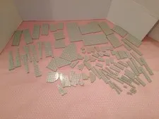 Toys LEGO Bulk Lot Plates Baseplates Variety Sizes 75t Pieces Parts Light Gray
