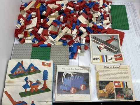 Vintage LEGO System 1969? German Danish Bricks Manuals Instructions Parts Lot