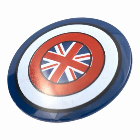 LEGO Minifigure Shield Circular / Round Convex Face British Union Jack Flag