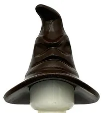 Lego New Dark Brown Minifigure Headgear Hat Wizard / Witch with Face Part
