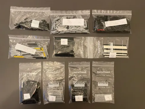 LEGO AXLES LOT OF 800 Pc LENGTH TECHNIC AXLES 2L-12L BULK PARTS