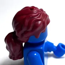 Lego - Minifigure Hair - Female, Dark Red, Ponytail, Bangs
