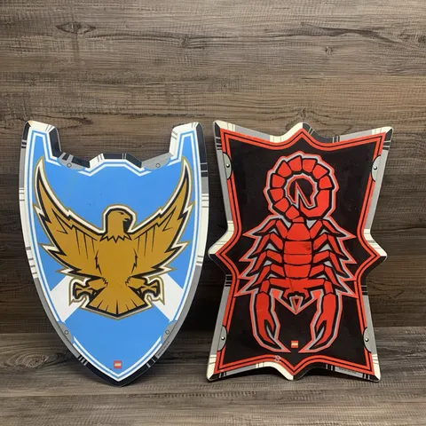 Lego Knights Foam Life-size Vladek & Castle Knight Shields Eagle Scorpion 2004