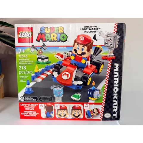 LEGO Super Mario Kart 72043 Interactive Mario & Standard Kart Set 278pcs NWT