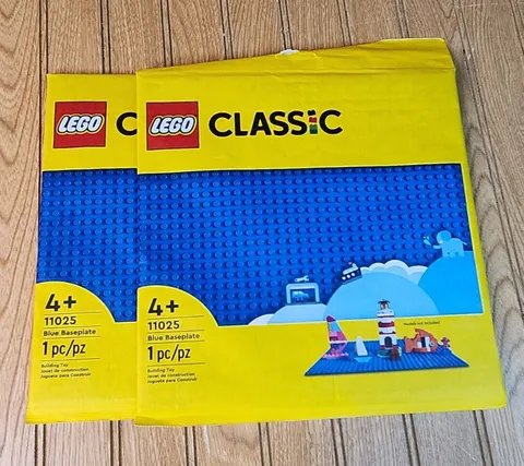 2 LEGO Classic Baseplates 10 x 10 inches  Blue 11025