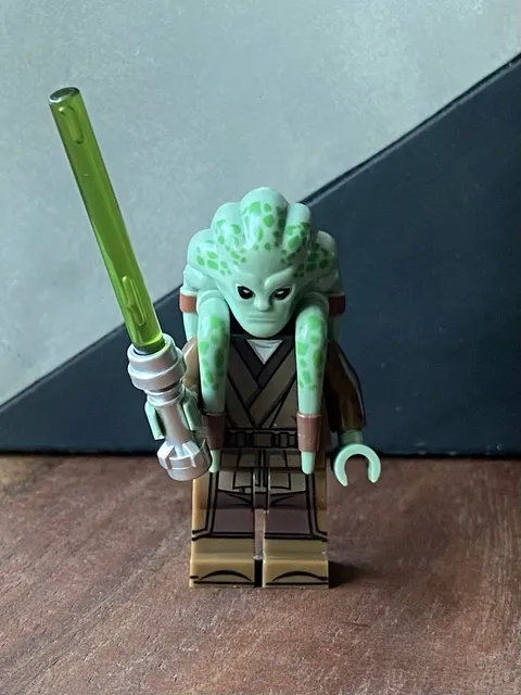 Custom Star Wars Kit Fisto Jedi Master Minifigure For Lego