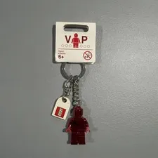RARE Lego RED Metallic Chrome VIP Minifigure 853303 Key Chain BRAND NEW