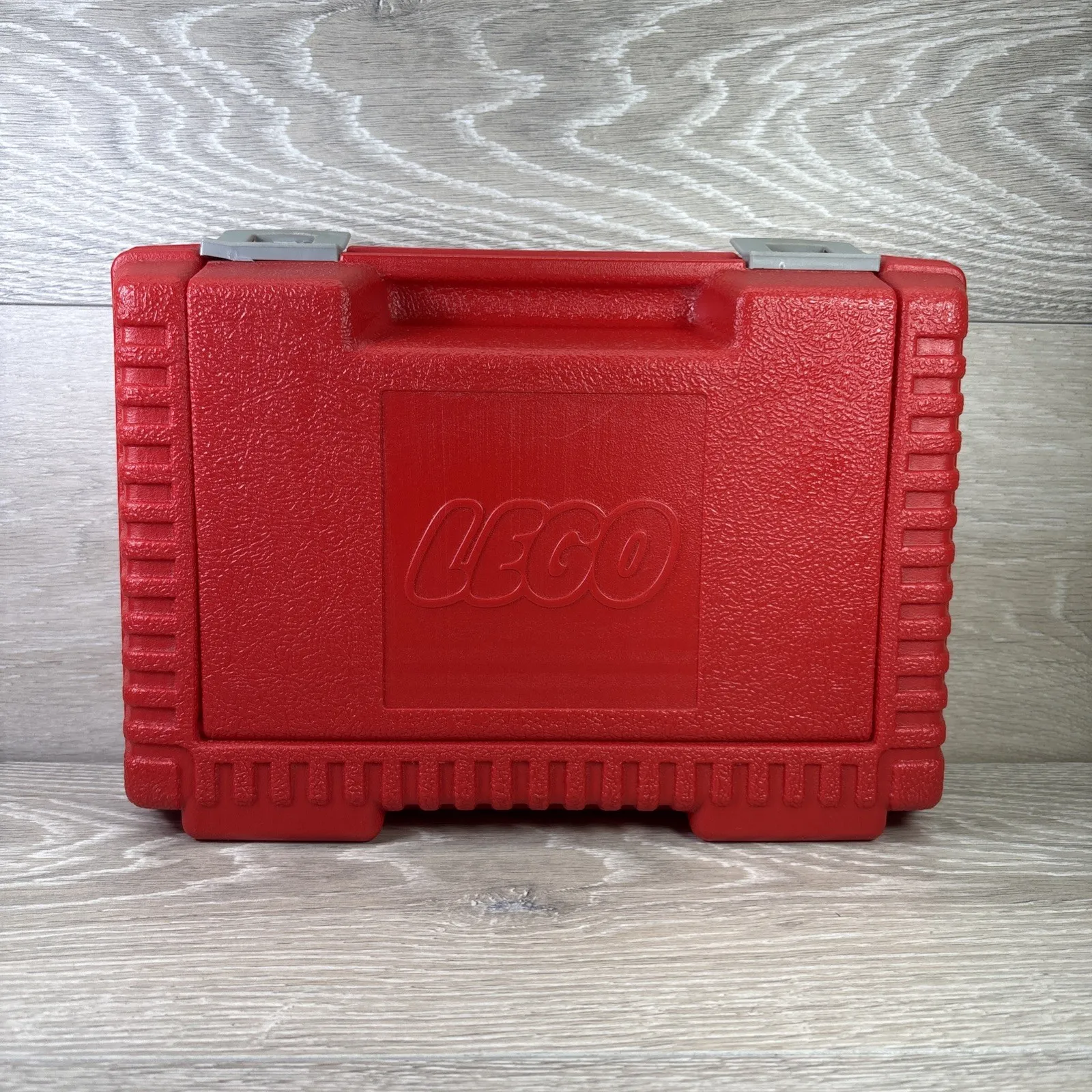 LEGO 1984 Vintage Red Plastic Storage Suitcase Carry Case 12”x8”x3.5” Made N USA