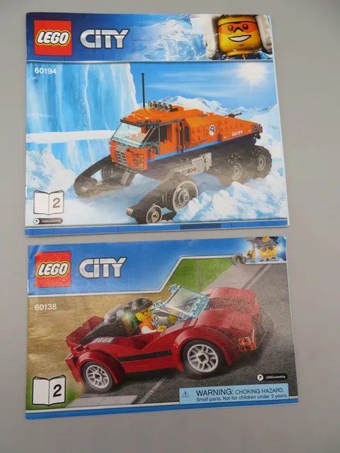 LEGO 2 Manuals Lego City 60194 Arctic Scout Truck & 60138 High Speed Chase