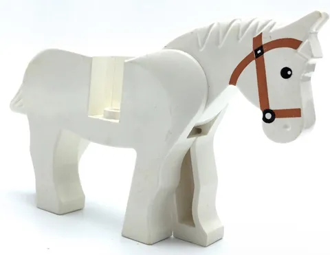 LEGO HORSE MINIFIGURES CASTLE KNIGHT STEED ANIMALS WHITE