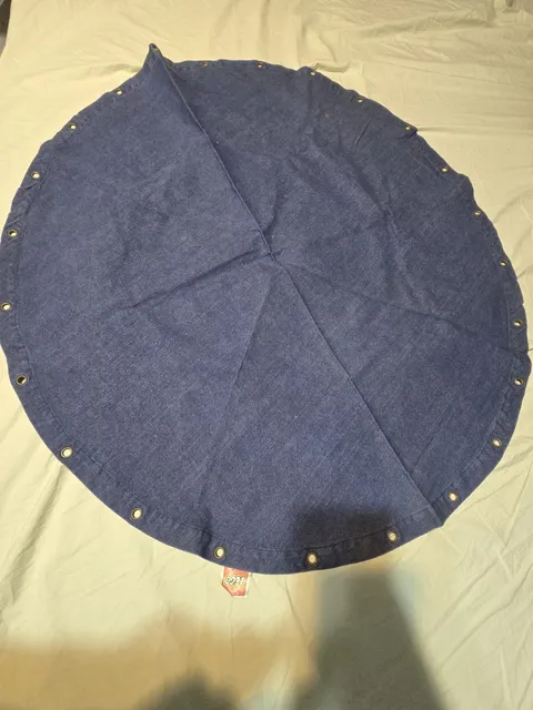 Vintage Lego Blue Denim MISSING Drawstring Storage Bag Carry Sack Round Play Mat