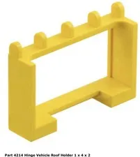 Lego 1x 4214 Yellow Hinge Vehicle Roof Holder 1 x 4 x 2 Vf