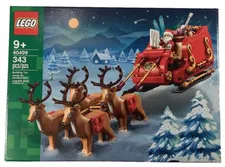 Lego Holiday Santa's Sleigh & Reindeer (40499) New Factory Sealed Box, 343 Pcs🎅