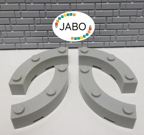 (F11/15/2) LEGO 4x72140 Quarter Brick Round Brick 4x4 Vintage Light Gray