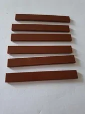 No 367.   6x Lego Tile 1x8.  4162 Brown