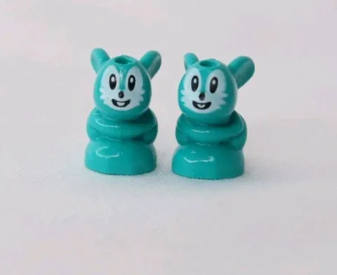 Lego Rabbit Bunny Light Blue Turquoise Friends Princess Elves Animal  Eyes