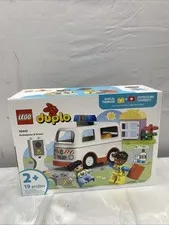 LEGO DUPLO Town Ambulance & Driver Building Toy Playset - #10447