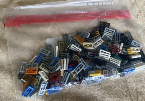 Lego Lot Modified Tiles With  Grille 1x2 2 Oz.