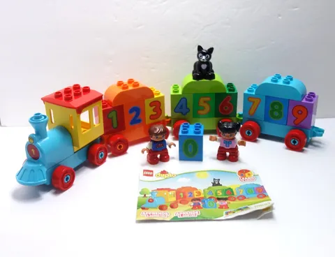 Lego Duplo 10847 Number Train Cat Boy Girl Figures 21 pc Complete Set Stem Toy