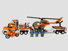 LEGO City 7686 Helicopter Transporter 2009 Retired Complete w/ Minifigs Manual