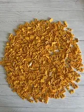 LEGO BRIGHT LIGHT ORANGE LOT 630 PCS 1X2 PLATE CENTER STUD CLIP SLOPE VARIETY