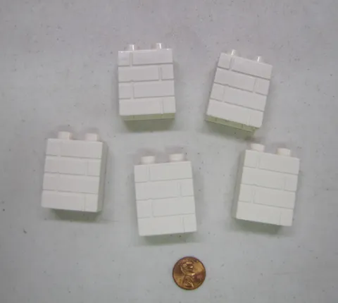 Lego Duplo 5 Brick Profile Boards White Building Blocks House Castle