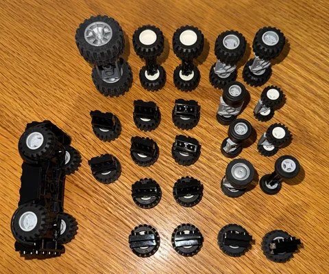 Lego Wheel Tire And Axle Lot