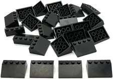 Lego 25 New Black Slopes Sloped 33 3 x 4 Pieces