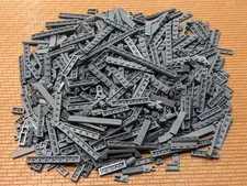 LEGO 700pcs Dark Bluish Gray Small Mix Tiles Lot Plates 1x1 1x2 Detail Finishing