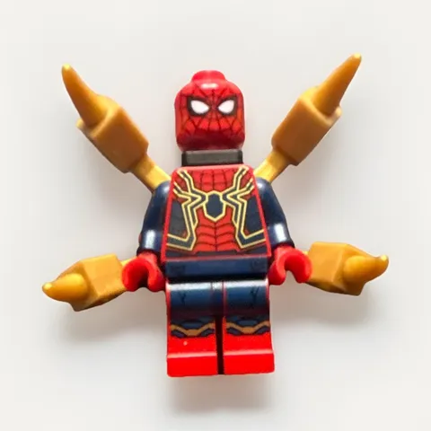 LEGO Iron Spider-Man Minifigure 76108 w/ 2 Web Power Blast Pieces