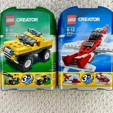 Empty Plastic Canisters Only LEGO Creator Mini Jet Set & Off-Roader No Blocks