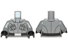 LEGO Dark Bluish Gray Torso SW First Order Officer Male Uniform Shirt with Colla