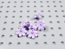 LEGO Lot of 6 Lilac Light Purple Flowers w/ Pin Plants Minifig BI