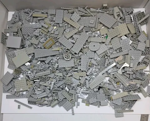 3+ Lbs Light Gray LEGO bulk Lot Genuine random Parts