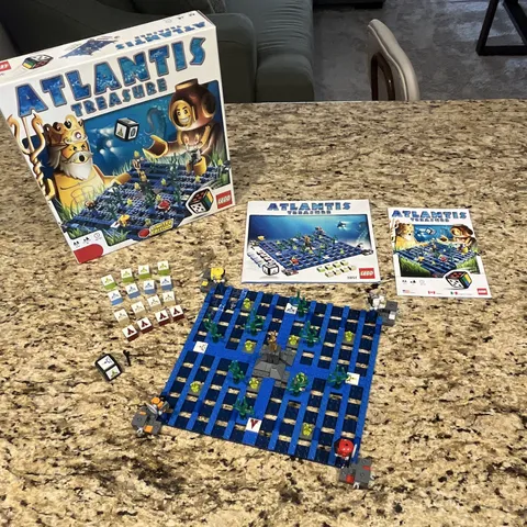 LEGO Atlantis 3851 Atlantis Treasure Board Game Complete Set 278 pcs Box Limited