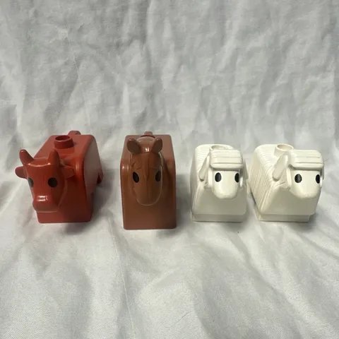 LEGO vintage duplo Farm Animals Bulk Lot 4pc Cow Horse 2 Sheep