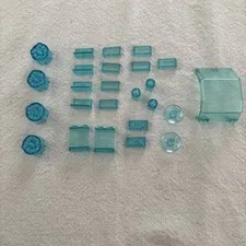 LEGO Lot Of Vintage Clear Blue Pieces (25)