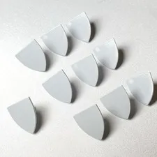 Bulk lot of 10 plain light bluish grey LEGO triangular shields
