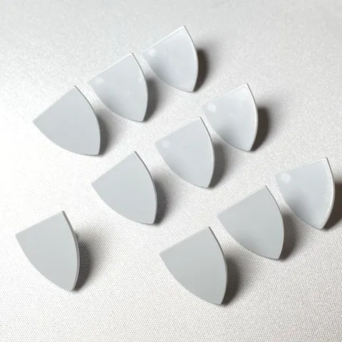 Bulk lot of 10 plain light bluish grey LEGO triangular shields