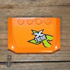 LEGO City Orange Wedge 4x6x2/3 Triple Curved 'EXTREME' Sticker 52031pb091