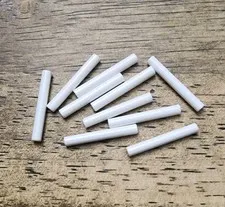 LEGO White Bar 3L (Bar Arrow) QTY 10. Part No. 87994.