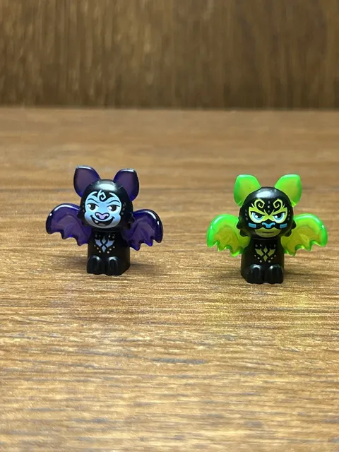 2 AUTHENTIC LEGO MOLO & VESPE BATS ELVES Animal MINIFIGURES RARE! FROM 41192
