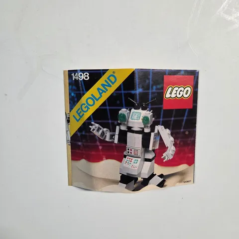 LEGO Instruction Manual 1498 Legoland Space Spy Bot Vintage 1989 Guide