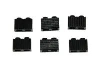 6 Lego® TRAIN Railway 9V RC 2x1 Brick with Grille Grill BLACK